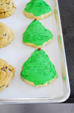 Mary's Mountain Cookies Frosted Sugar Cookies in the shape and colors of a Christmas Trees